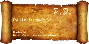 Papir Dioméd névjegykártya